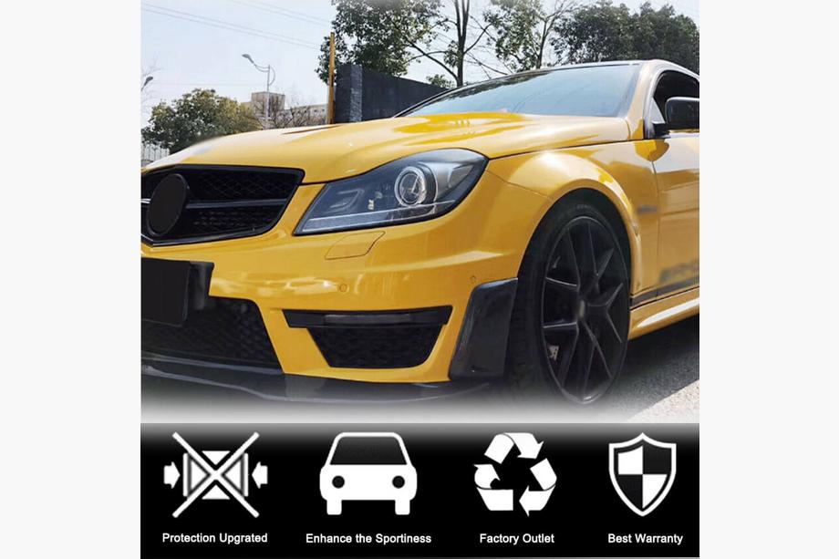 Mercedes C-class W204 2007-2015 Carbon Frontstoßstangen Abdeckungen (für AMG 2012-2014) Foto 2