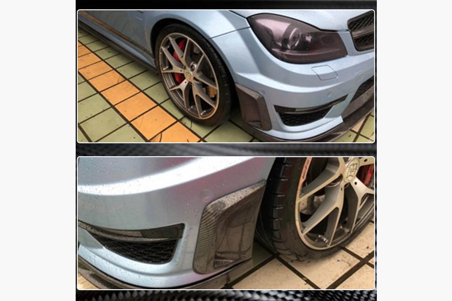 Mercedes C-class W204 2007-2015 Carbon Frontstoßstangen Abdeckungen (für AMG 2012-2014) Foto 4