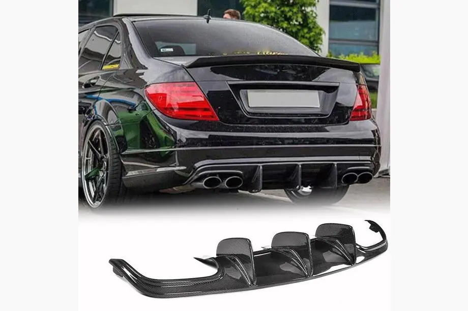 Mercedes C-class W204 2007-2015 Heckdiffusor V1 für AMG SD 2008-2011, Carbon Image