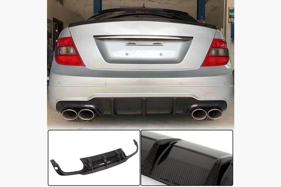 Mercedes C-class W204 2007-2015 Heckdiffusor V1 für AMG SD/Coupe 2012-2014 Carbon Foto 1