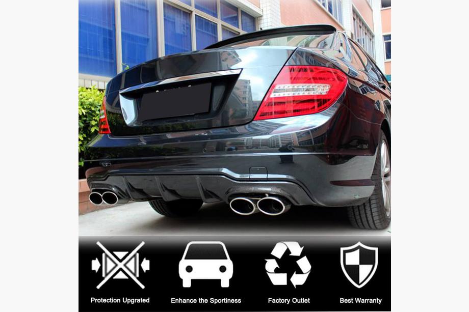 Mercedes C-class W204 2007-2015 Heckdiffusor V1 für AMG SD/Coupe 2012-2014 Carbon Foto 2