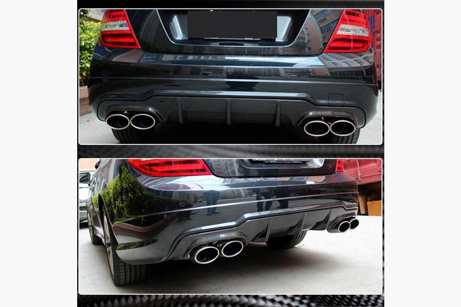 Mercedes C-class W204 2007-2015 Heckdiffusor V1 für AMG SD/Coupe 2012-2014 Carbon Foto 3