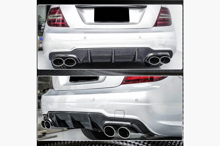 Mercedes C-class W204 2007-2015 Heckdiffusor V1 für AMG SD/Coupe 2012-2014 Carbon Foto 4