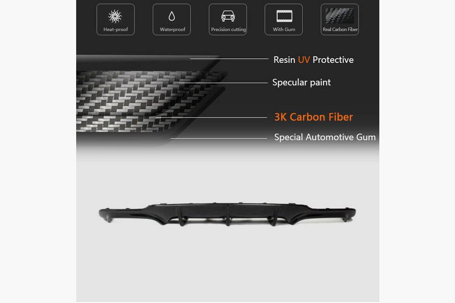 Mercedes C-class W204 2007-2015 Heckdiffusor V1 für AMG SD/Coupe 2012-2014 Carbon Foto 5