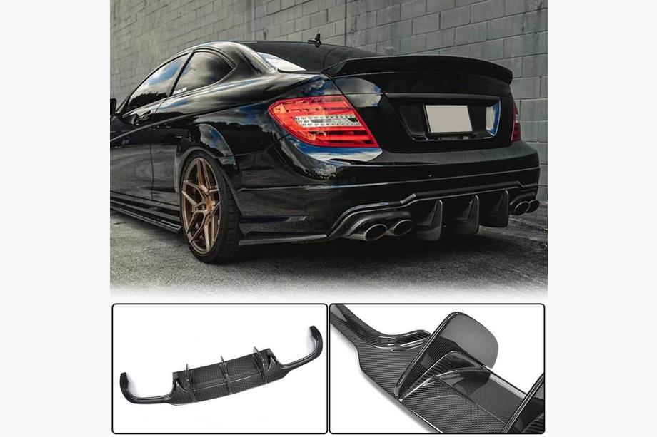 Mercedes C-class W204 2007-2015 Heckdiffusor V2 für AMG SD/Coupe 2012-2014 Carbon Image