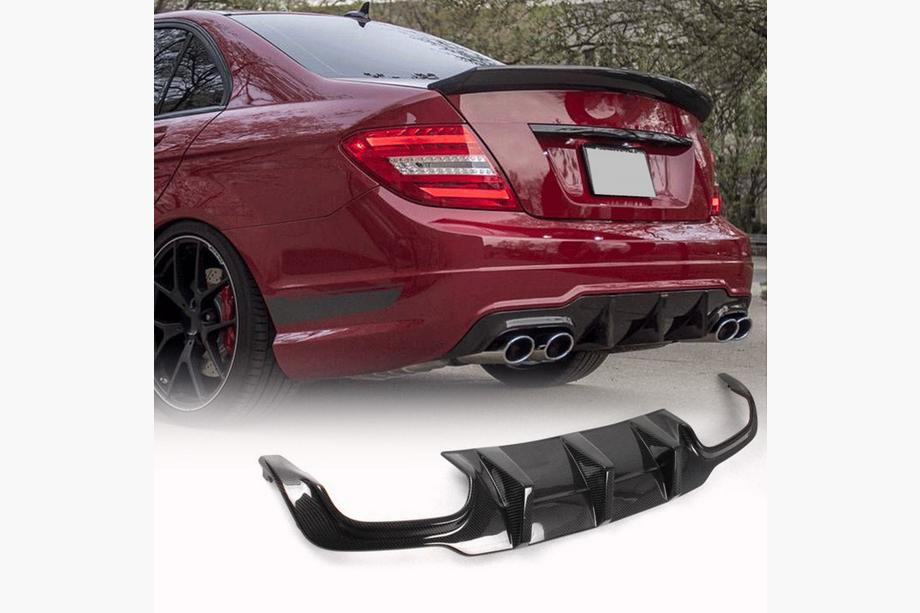 Mercedes C-class W204 2007-2015 Heckdiffusor V3 für AMG SD/Coupe 2012-2014 Carbon Image