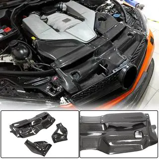 Ansaugsystemgehäuse mit Abdeckung aus Dry Carbon für C63 AMG 2012-2014 Mercedes C-class W204 2007-2015 Foto 1