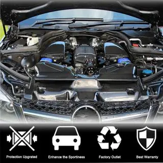 Ansaugsystemgehäuse mit Abdeckung aus Dry Carbon für C63 AMG 2012-2014 Mercedes C-class W204 2007-2015 Foto 2
