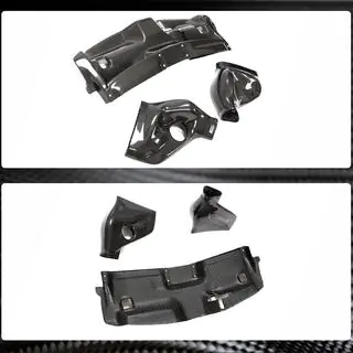 Ansaugsystemgehäuse mit Abdeckung aus Dry Carbon für C63 AMG 2012-2014 Mercedes C-class W204 2007-2015 Foto 4