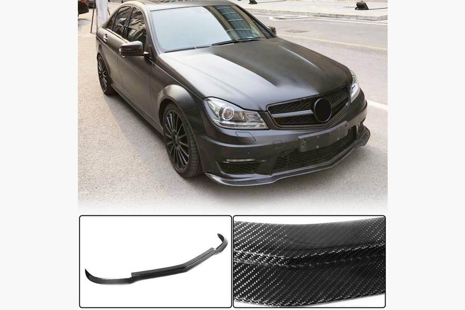 Mercedes C-class W204 2007-2015 Frontstoßstange Lippe V3 Aufsatz (für AMG 2012-2014, Carbon) Image