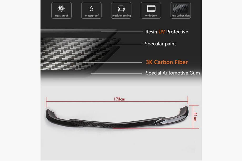Mercedes C-class W204 2007-2015 Frontstoßstange Lippe Aufsatz (für AMG-Line 2008-2011, Carbon) Foto 5