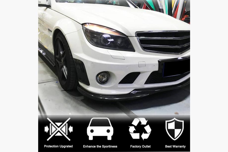 Mercedes C-class W204 2007-2015 Carbon Frontstoßstangen Abdeckungen für C63 AMG Sedan 2008-2011 Foto 2