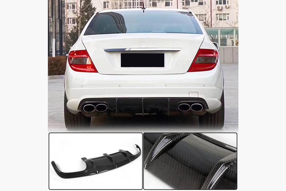 Mercedes C-class W204 2007-2015 Heckdiffusor V3 für AMG SD 2008-2011 Carbon Foto 1