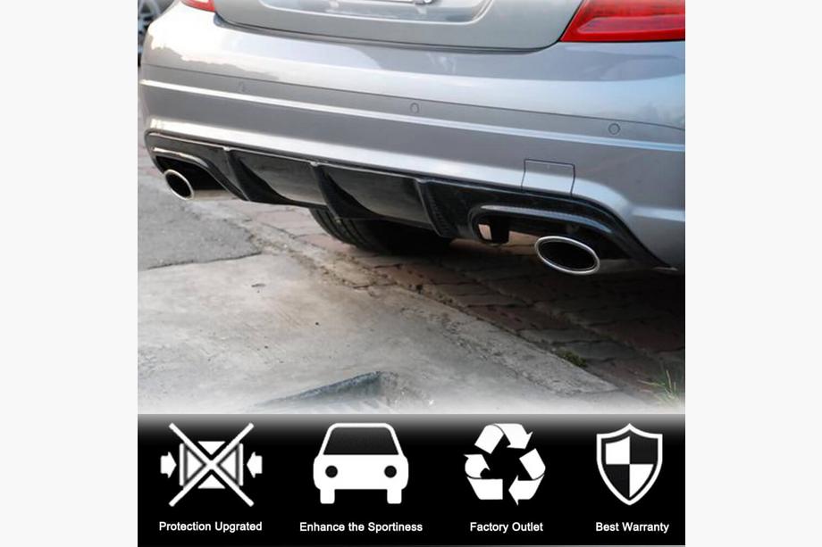 Mercedes C-class W204 2007-2015 Heckdiffusor V3 für AMG SD 2008-2011 Carbon Foto 2