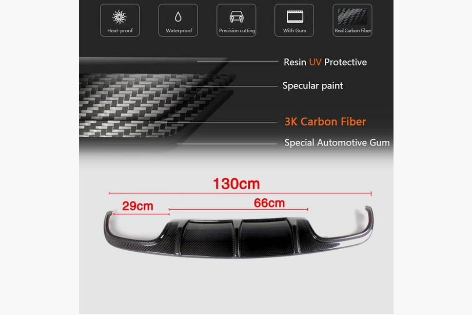 Mercedes C-class W204 2007-2015 Heckdiffusor V3 für AMG SD 2008-2011 Carbon Foto 5