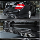 Mercedes C-class W204 2007-2015 Heckstoßstangen Diffusor V4 (für AMG SD 2008-2011, Carbon) Foto 3