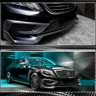 Mercedes S-class W222 2013-2022 Frontstoßstange Lippe Aufsatz (für S63 AMG 2014-2017, Carbon) Foto 3