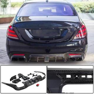 Heckdiffusor mit Endrohren (für S63/S65 AMG 2018-2021, Carbon) Foto 1