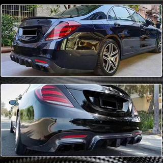 Heckdiffusor mit Endrohren (für S63/S65 AMG 2018-2021, Carbon) Foto 3