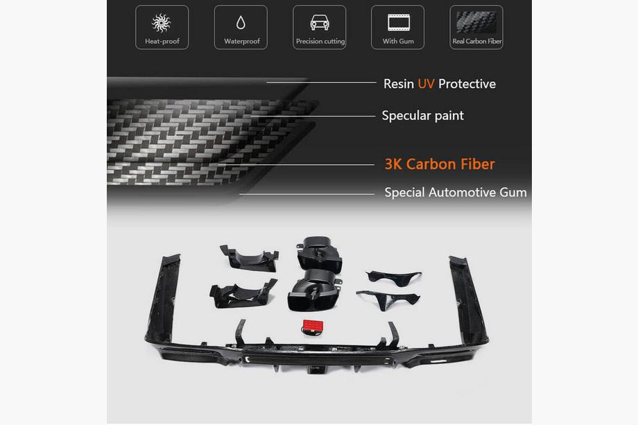 Mercedes S-class W222 2013-2022 Heckdiffusor mit Endrohren (für S63/S65 AMG 2018-2021, Carbon) Foto 5