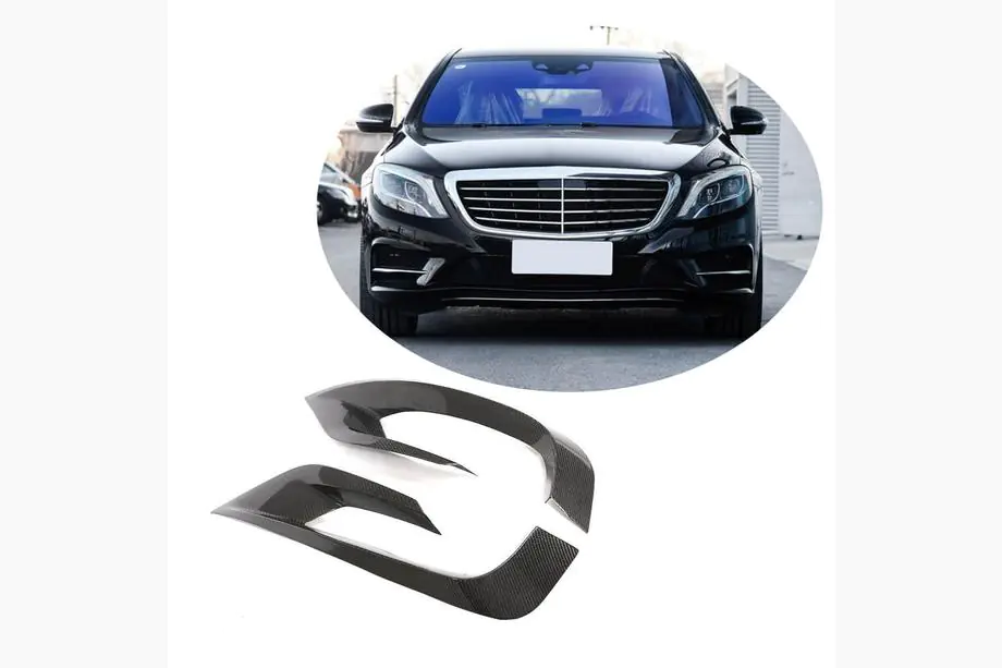 Mercedes S-class W222 2013-2022 Carbon Frontstoßstangen Abdeckungen (für AMG-Line 2014-2017) Image