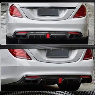 Heckdiffusor mit Endrohren (für S63 AMG 2014-2017, Carbon) Mercedes S-class W222 2013-2022 Foto 4