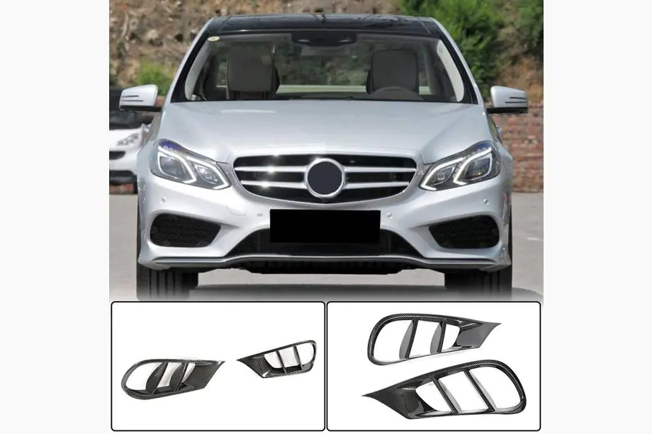 Mercedes E-class W212 2009-2016 Einsätze für Frontstoßstange (für AMG-Line 2013-2016, Carbon) Foto 1