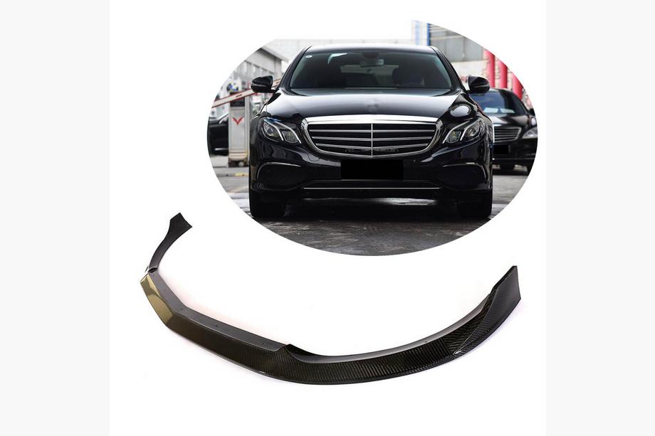 Mercedes E-class W213 2016-2023 Frontstoßstange Lippe Aufsatz (für Base 2016-2019, Carbon) Image