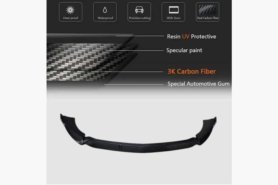 Mercedes E-class W213 2016-2023 Frontstoßstangen Lippe Aufsatz (für AMG-Line 2020-2023, Carbon) Foto 20