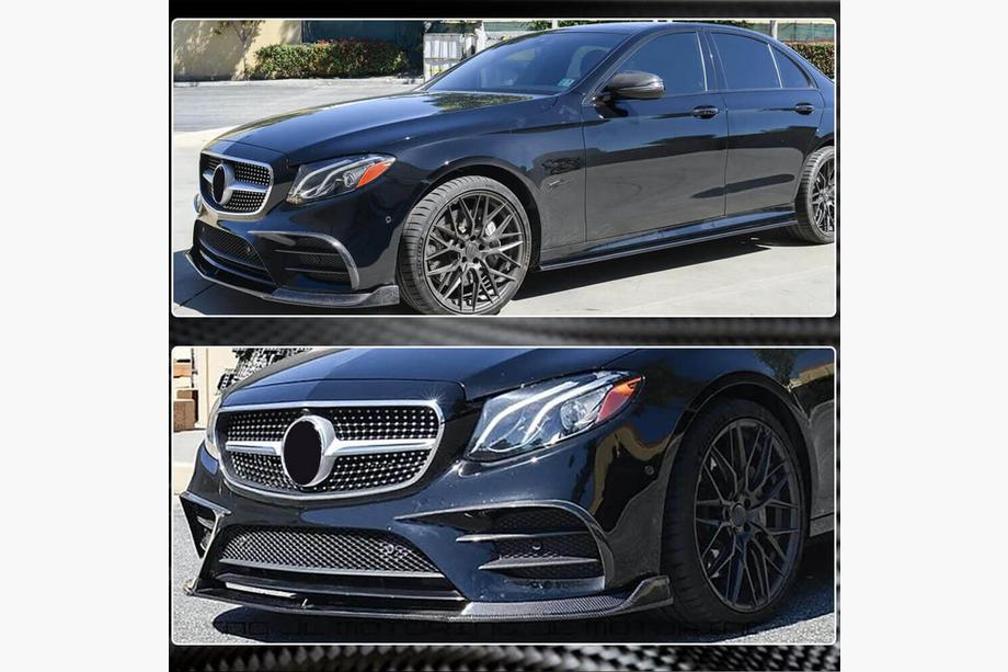 Mercedes E-class W213 2016-2023 Frontlippe V1 für AMG-Line / E43 AMG 2016-2019, Carbon Foto 3