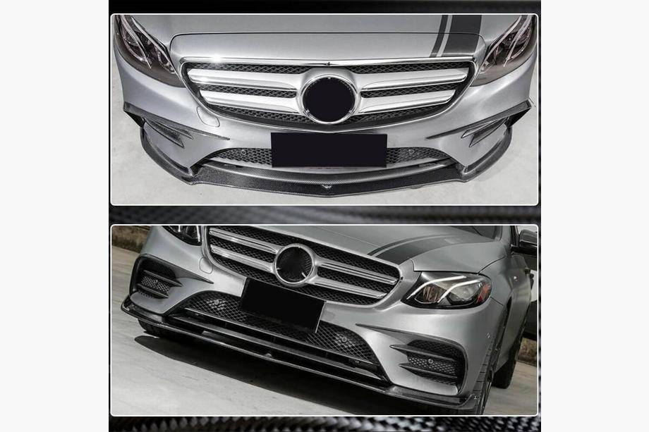 Mercedes E-class W213 2016-2023 Frontlippe V1 für AMG-Line / E43 AMG 2016-2019, Carbon Foto 4