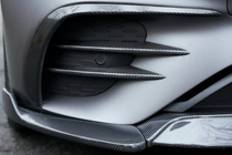Mercedes E-class W213 2016-2023 Frontstoßstangenaufsätze (für AMG-Line 2020+, Trockencarbon) Foto 2