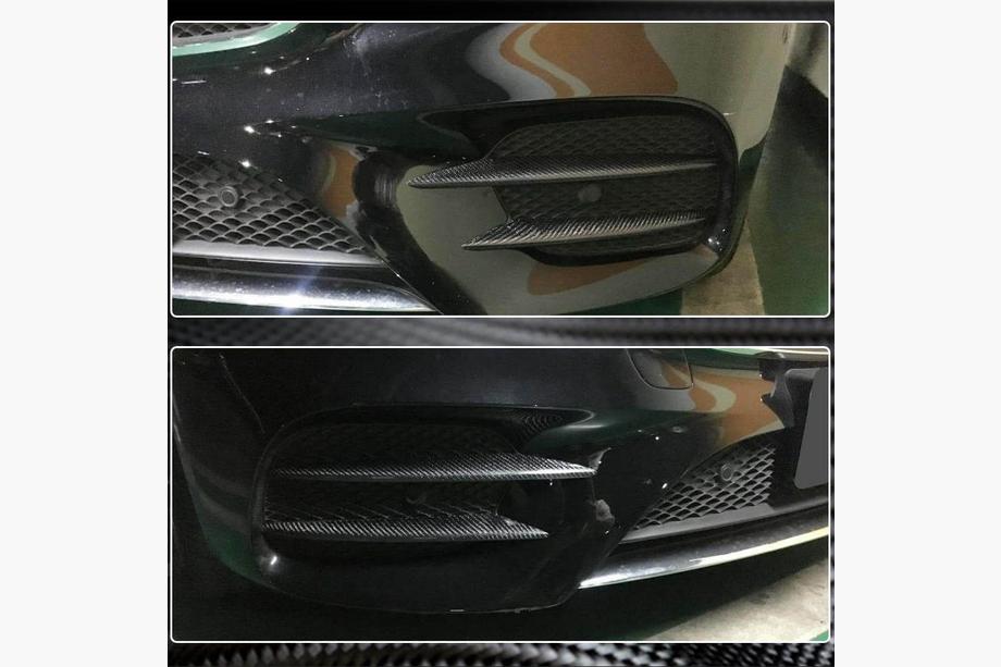 Mercedes E-class W213 2016-2023 Carbon Frontstoßstangen Aufsätze (für AMG-Line/E43 AMG 2016-2019) Foto 5