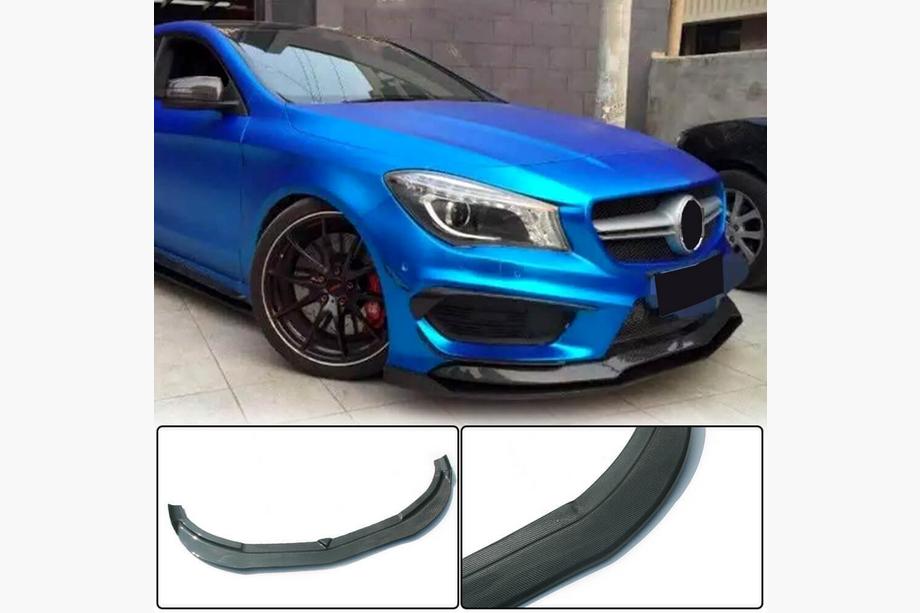 Mercedes CLA C117 2013-2019 Frontstoßstange Lippe Aufsatz (für CLA45 AMG SD 2013-2015, Carbon) Image