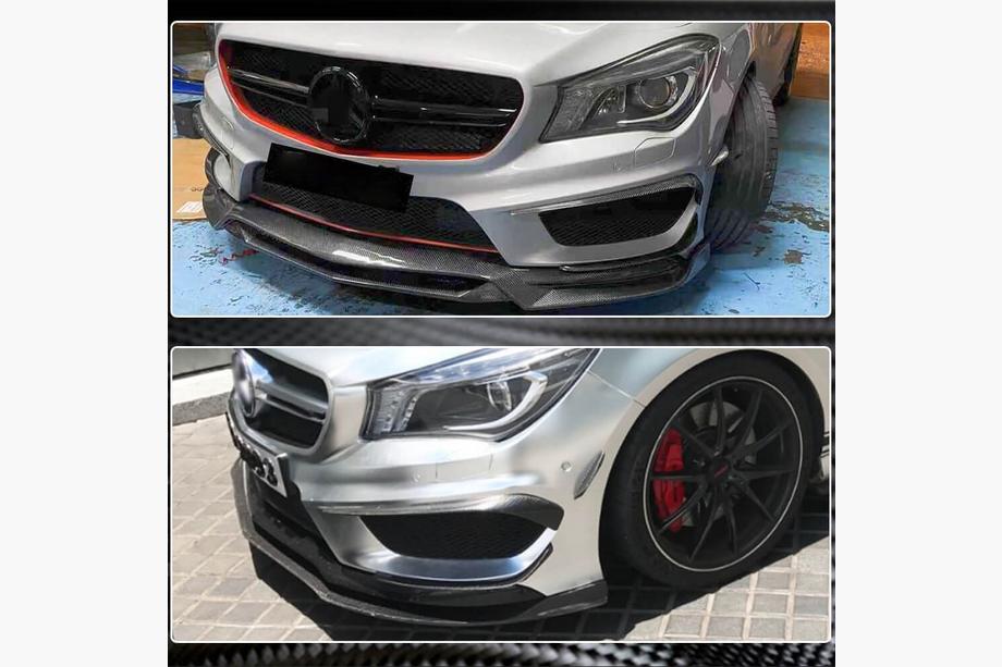 Mercedes CLA C117 2013-2019 Carbon Frontstoßstangen Aufsätze für CLA45 AMG SD 2013-2016 Foto 4
