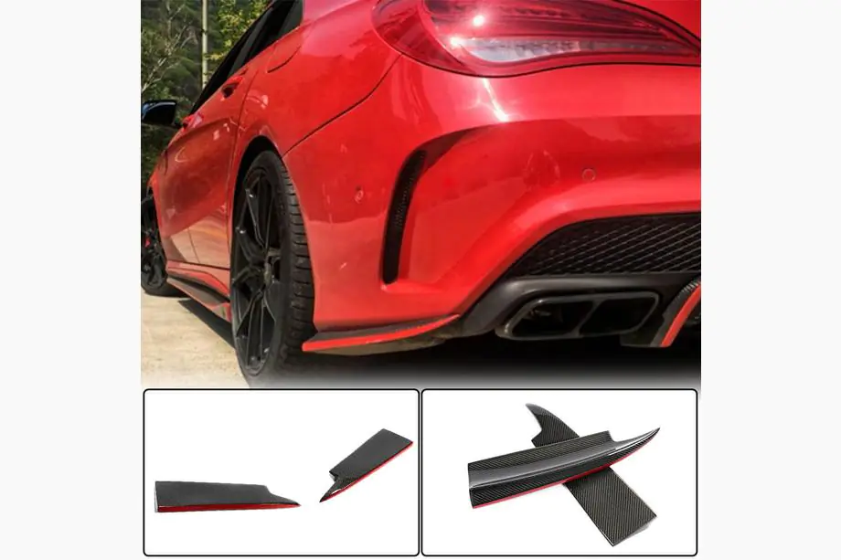 Mercedes CLA C117 2013-2019 Heckstoßstangen Abdeckung V2 (für AMG-Line / CLA45 AMG SD, Carbon) Foto 1