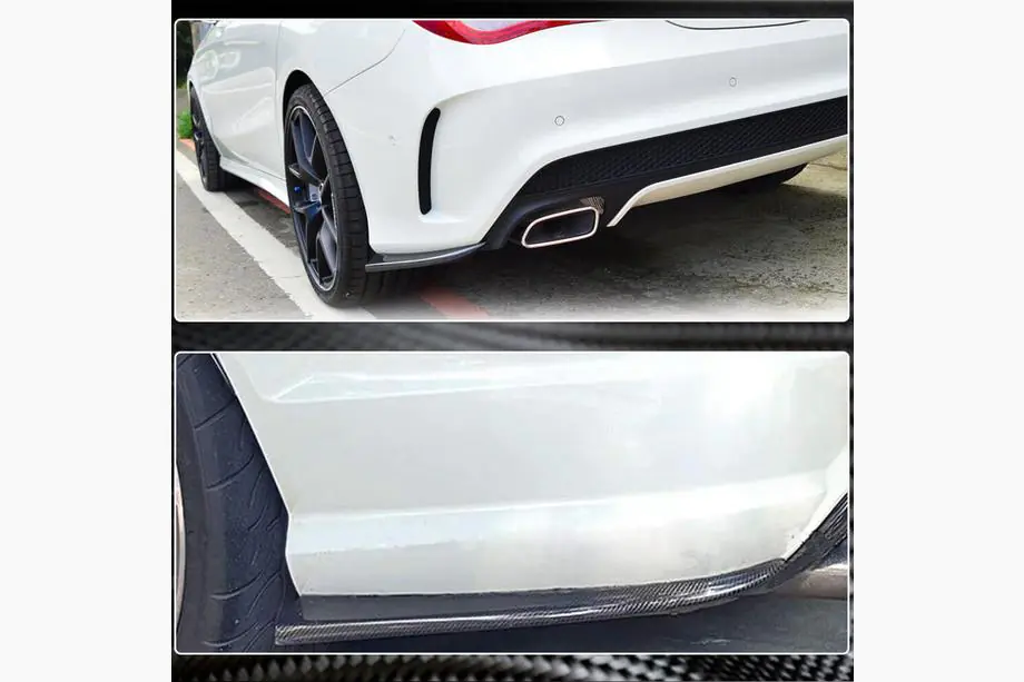 Mercedes CLA C117 2013-2019 Heckstoßstangen Abdeckung V2 (für AMG-Line / CLA45 AMG SD, Carbon) Foto 4