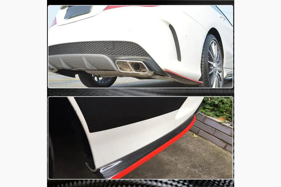 Mercedes CLA C117 2013-2019 Heckstoßstangen Abdeckung V2 (für AMG-Line / CLA45 AMG SD, Carbon) Foto 8