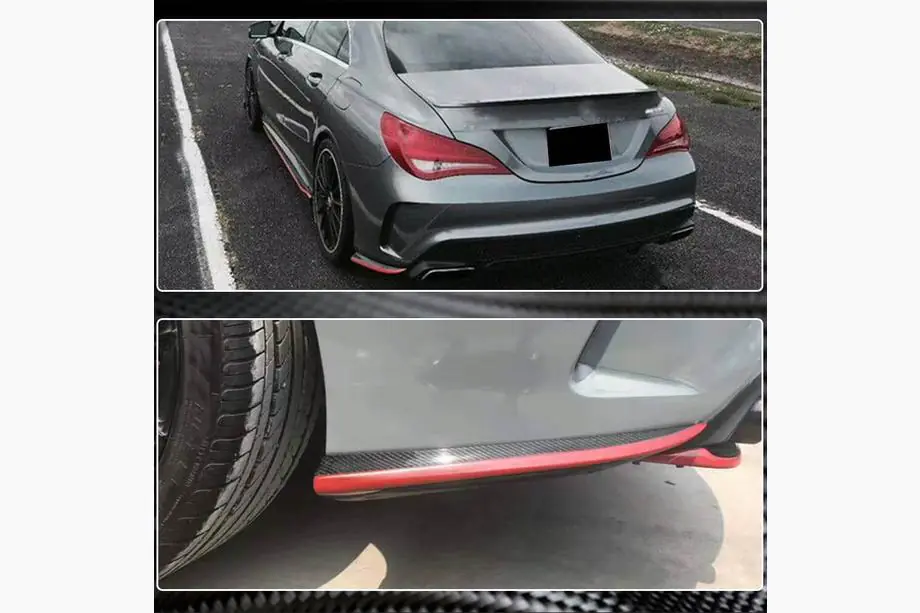 Mercedes CLA C117 2013-2019 Heckstoßstangen Abdeckung V2 (für AMG-Line / CLA45 AMG SD, Carbon) Foto 9