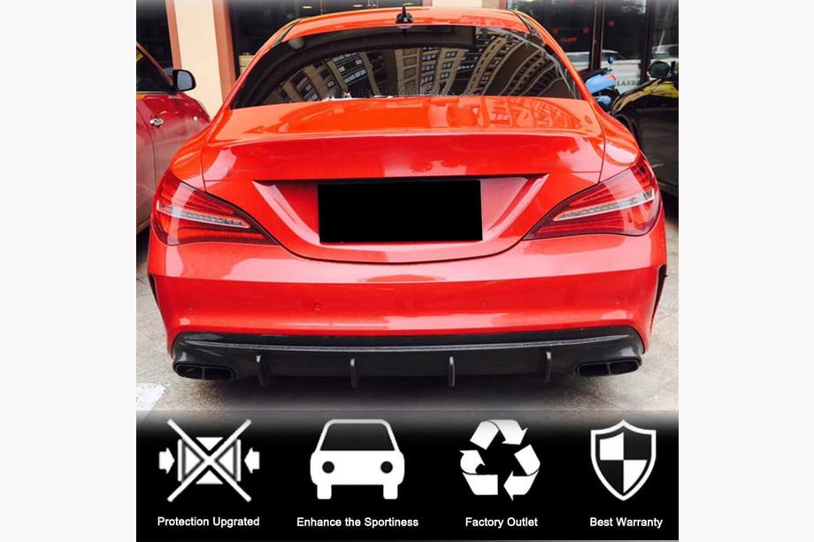 Mercedes CLA C117 2013-2019 Heckdiffusor für AMG-Line / CLA45 AMG 2017-2019, Carbon Foto 2
