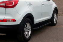 Kia Sportage 2010-2015 Seitenschweller Allmond Black (2 Stk., Alu) Foto 1