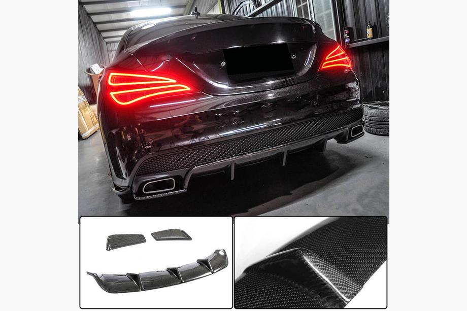 Mercedes CLA C117 2013-2019 Heckdiffusor V2 (für AMG-Line / CLA45 AMG 2013-2016, Carbon) Image