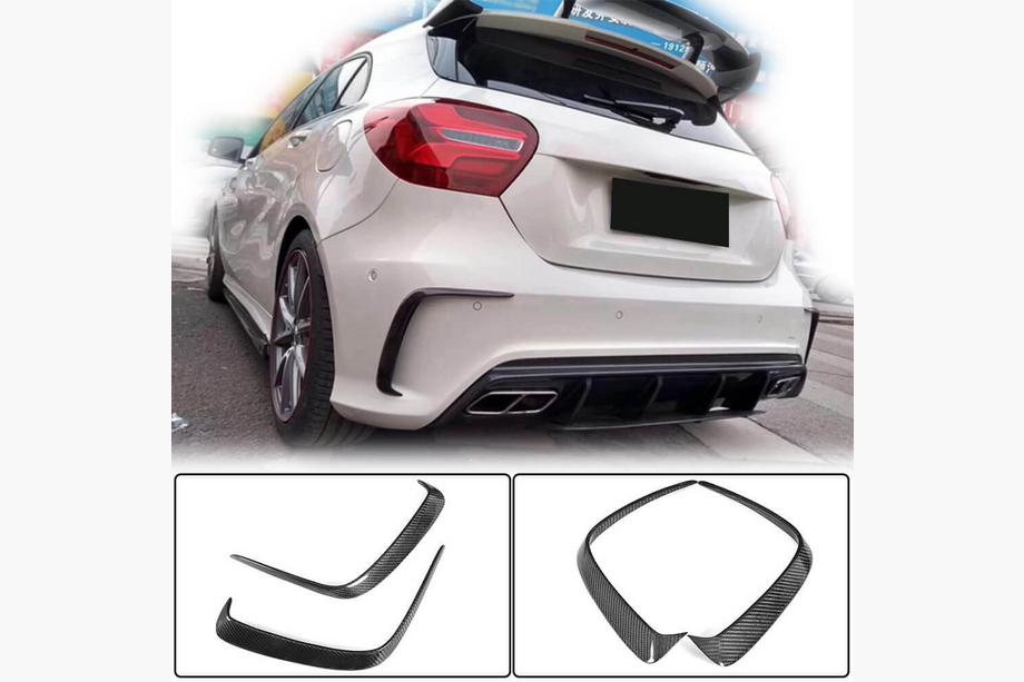 Mercedes A-class W176 2012-2018 Heckstoßstangenabdeckung (für AMG-Line HB, Carbon) Foto 1