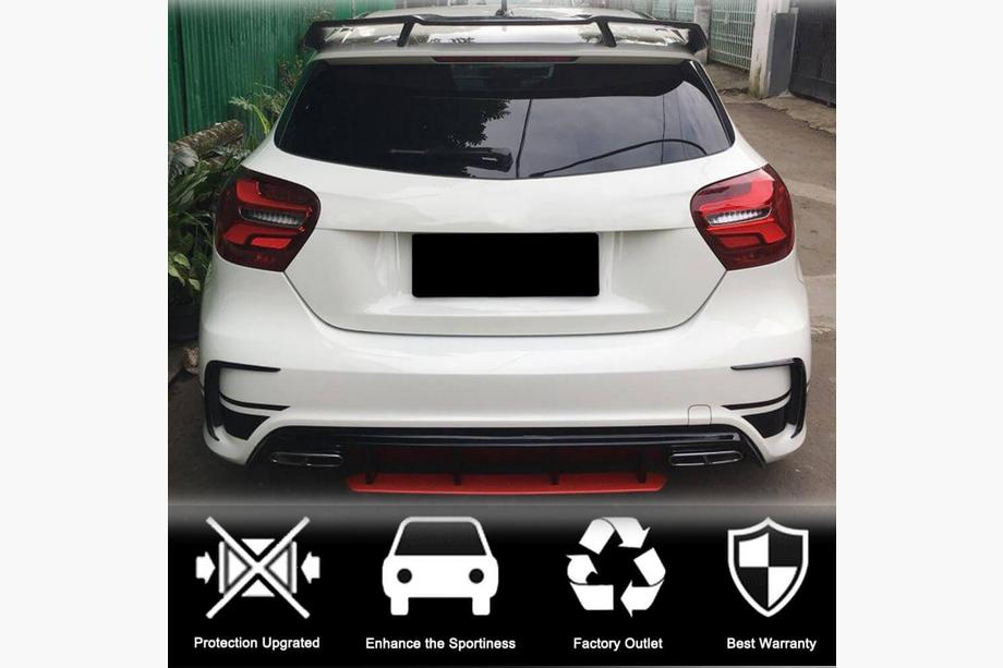 Mercedes A-class W176 2012-2018 Heckstoßstangenabdeckung (für AMG-Line HB, Carbon) Foto 2