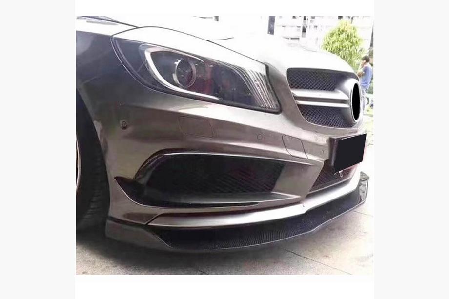 Mercedes A-class W176 2012-2018 Frontlippe V1 für AMG-Line / A45 AMG HB 2013-2015, Carbon Foto 3