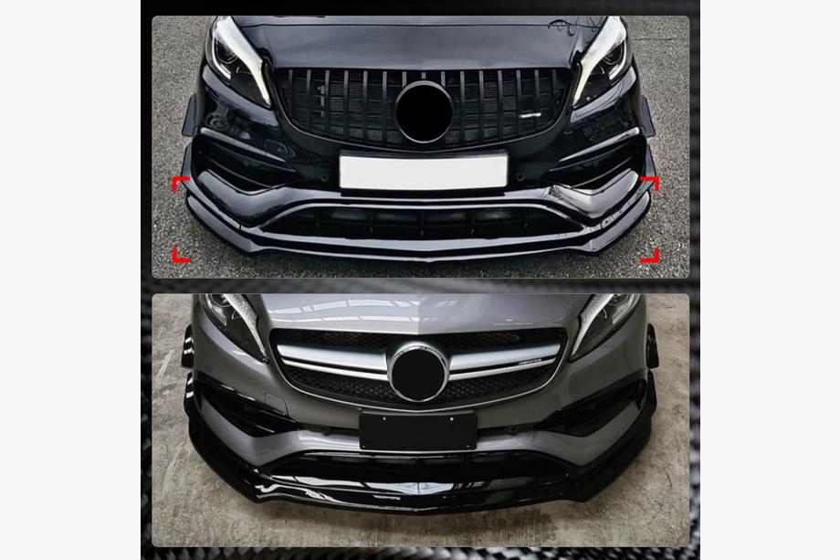 Mercedes A-class W176 2012-2018 Frontlippe Stoßstange Lip (für A45 AMG, ABS) Foto 4