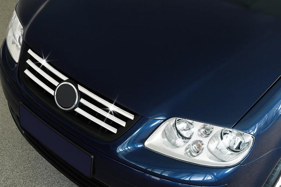 Volkswagen Polo 2001-2009 Chrom Kühlergrill Abdeckungen (Edelstahl) 2006-2009 Image