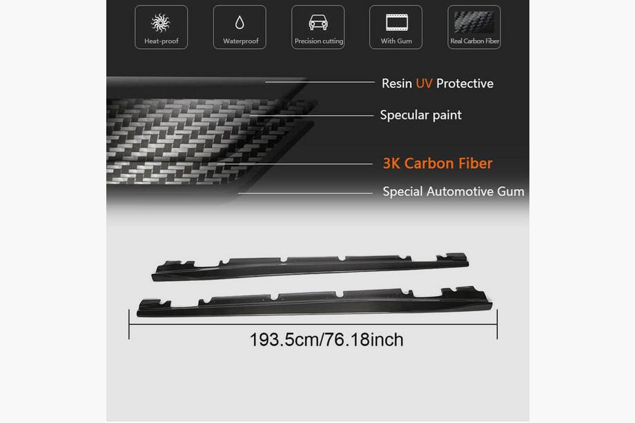 Mercedes A-class W176 2012-2018 Seitenschweller V1 (Carbon) Foto 6