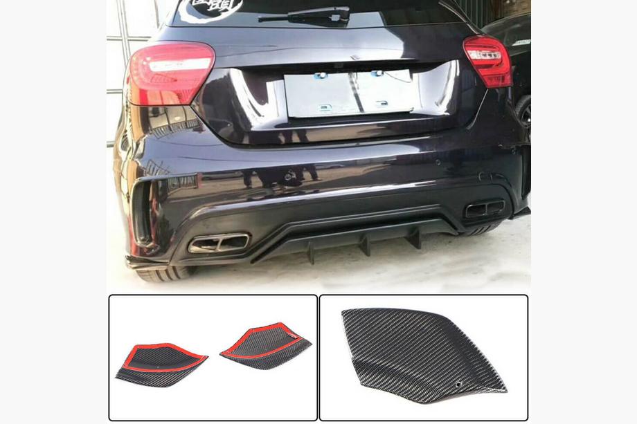Mercedes A-class W176 2012-2018 Heckstoßstangen Flap Abdeckung (für AMG-Line / A45 AMG HB, Carbon) Image
