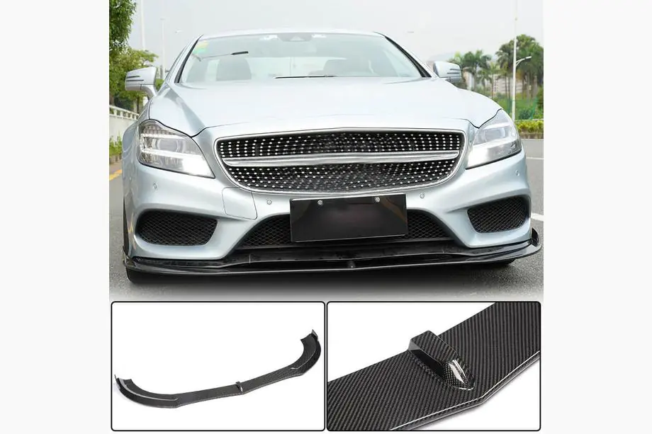 Mercedes CLS C218 2011-2018 Frontstoßstange Lippe Aufsatz (für Base SD 2015-2018, Carbon) Image